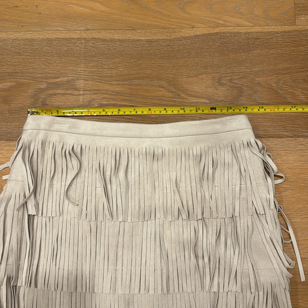 BCBGMAXAZRIA Lotti fringe tiered mini skirt - Picture 5 of 8